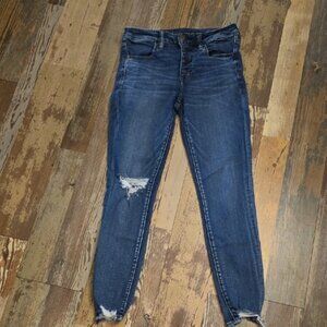 American Eagle Next Level Stretch Denim Blue Jeans Womens Size 8